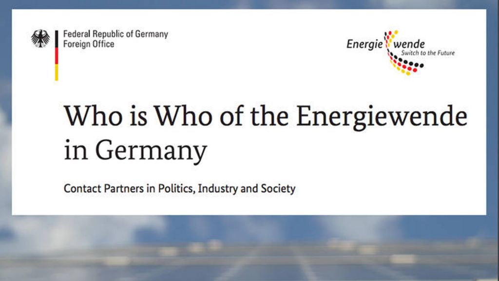 [Translate to fr:] Who is Who of the Energiewende  in Germany